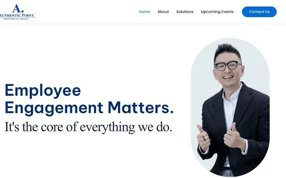 Authentic Point website homepage, 4 Oct 2026