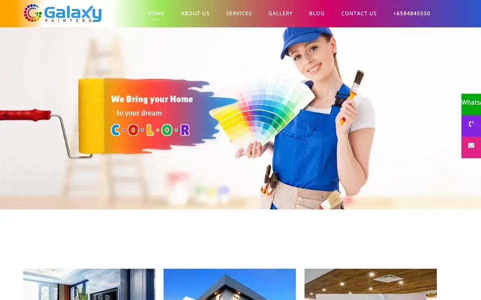 Galaxy Painters website homepage, 4 Oct 2026