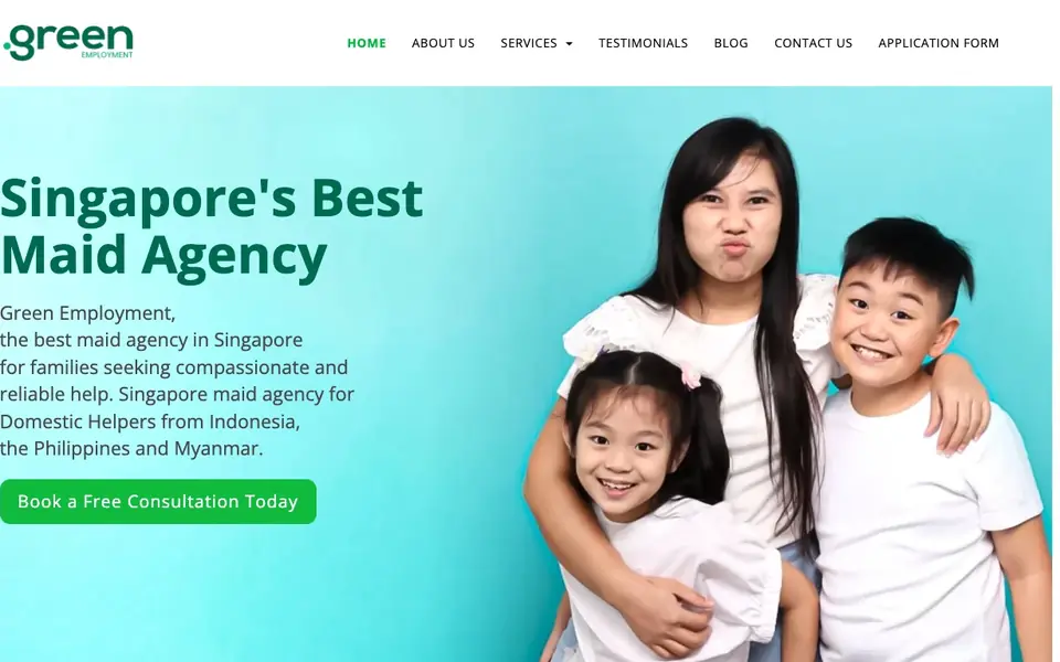 Green Employment website homepage, 4 Oct 2026