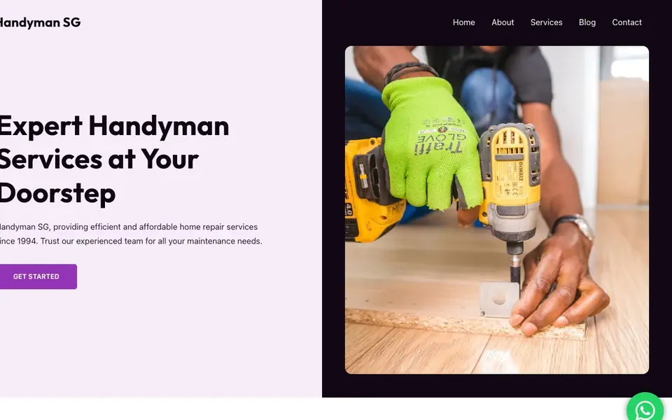 Handyman SG website homepage, 4 Oct 2026