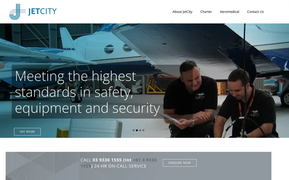 Jet City website homepage, 4 Oct 2026