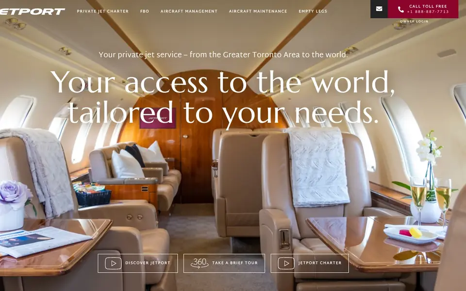 Jetport website homepage, 4 Oct 2026