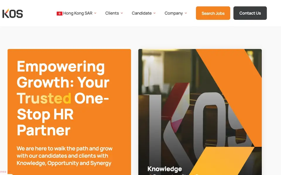 KOS Solutions website homepage, 4 Oct 2026