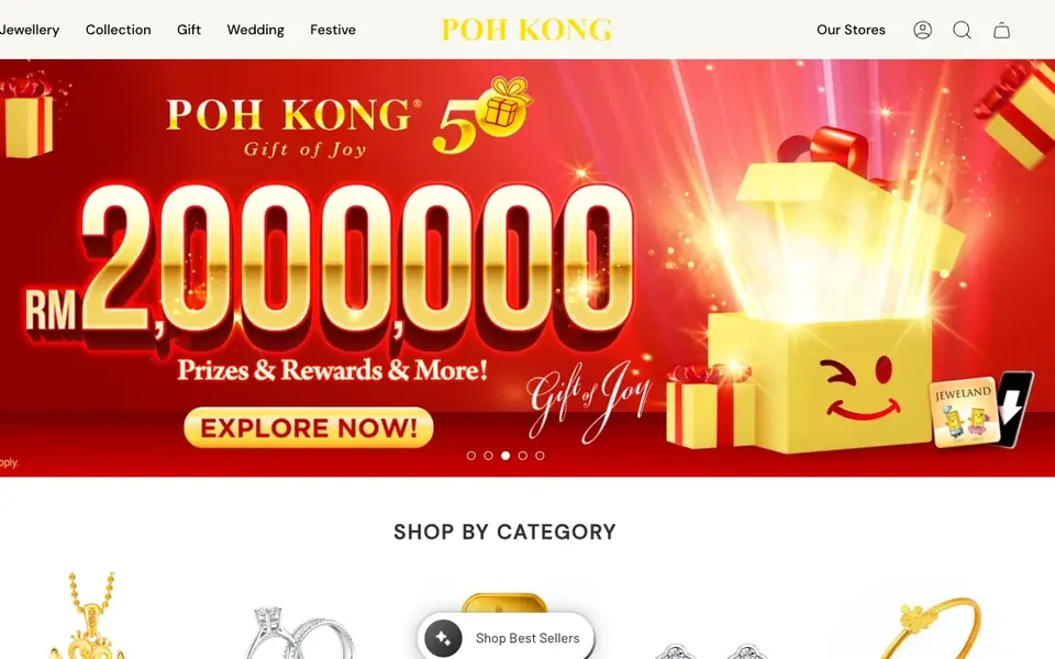 Poh Kong website homepage, 4 Oct 2026