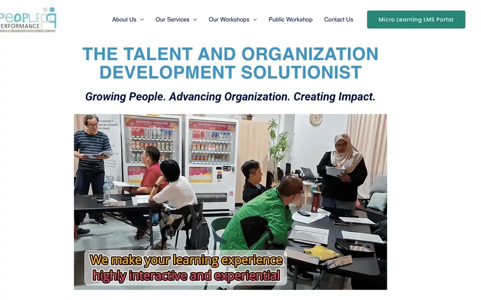 People Performance website homepage, 4 Oct 2026