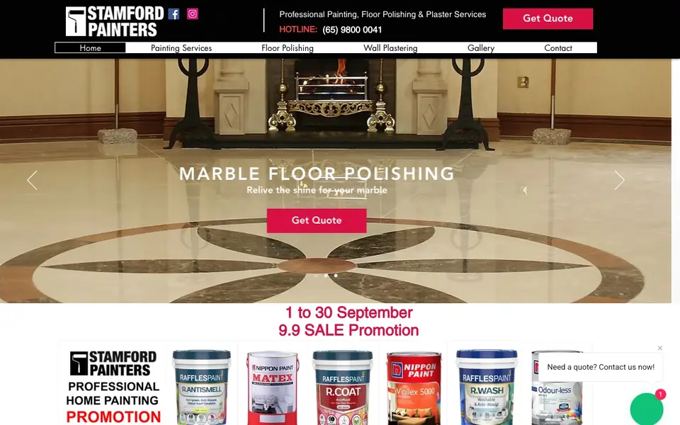 Stamford Painters website homepage, 4 Oct 2026