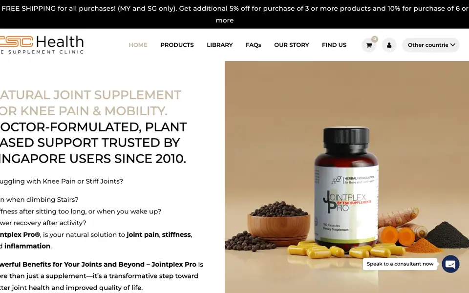 The Supplement Clinic website homepage, 4 Oct 2026
