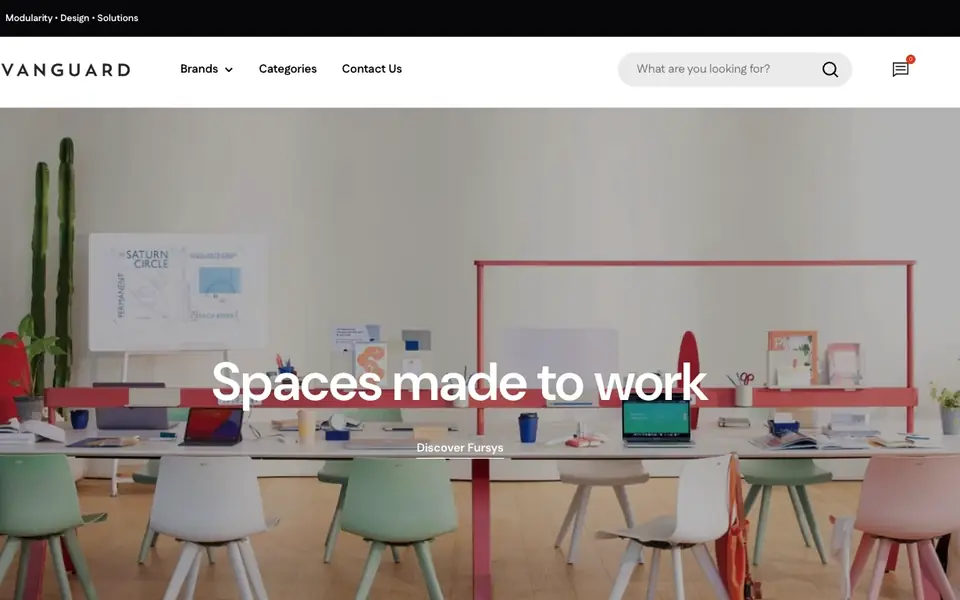 Vanguard Interiors website homepage, 4 Oct 2026