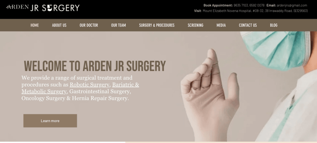 ARDEN-JR SURGERY PTE LTD